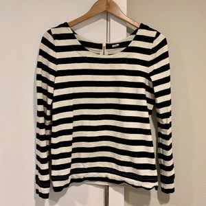 JCrew Striped Long Sleeved Shirt (black/cream)